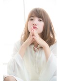 濡れ髪　切りっぱなし　オリーブカラー　セミウェットウェーブ