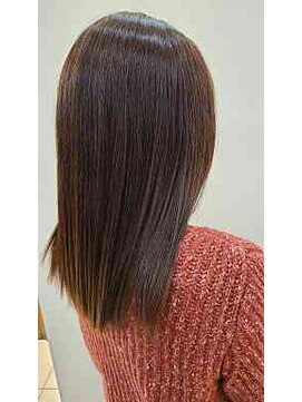 ラシェンテ みのおキューズモール(La Sente) ・ピンクベージュのサラサラストレート