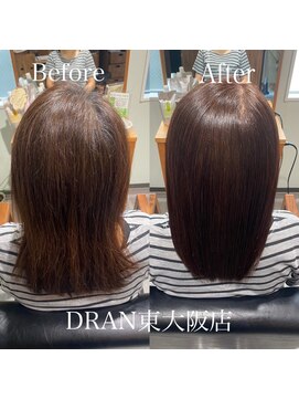 ドラン 東大阪店(DRAN) 【DRAN】髪質改善カラー　before＆after
