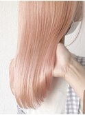 福井　大和田　ピンクベージュ　艶髪ハイトーン　ケアブリーチ