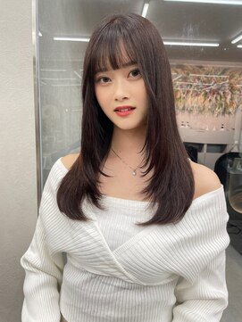 ロンド マーレ 天神大名店(Lond mare) イメチェン/チェリーブラウン/フェミニン/ダークアッシュ/束感