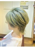 立体感ピスタチオカラー×マッシュウルフ♪/ハッシュカット