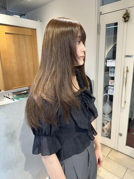 テトラ バイ ネオリーブ 横浜西口店(tetra by neolive) ブリーチなしワンカラー　オリーブベージュ