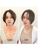 骨格ストレート/ショートヘア/ビフォーアフター