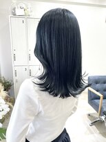 ラフ(laugh)&nbsp;ブリーチしないWカラー×ブルーブラック