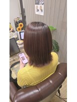 ブルーフィン シセロ(Blue Fin cicero) 髪質改善☆うるツヤ☆切りっぱなし外ハネボブ☆ストレート小顔