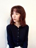 ポピイズ(POPPIES)&nbsp;ミディアムレイヤー／カジュアルパーマ／オレンジブラウン