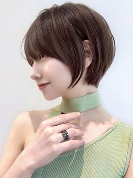 セイドット オモテサンドウ(Say. omotesando) Say.レイヤーショートくびれショートオリーブグレーショートボブ