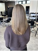 20代30代40代大人可愛いアッシュベージュダブルカラー透明感