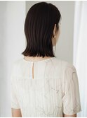 小顔外ハネロブ20代30代40代◎前髪あり艶髪暗髪グレージュ成増