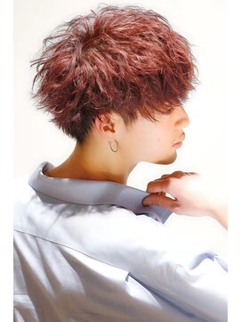 リップスヘアー 銀座(LIPPS hair) MIXパーマ前下がり風シルエット無造作マッシュ