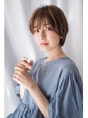 大人可愛い前髪あり耳掛けクールショートボブ20代30代40代