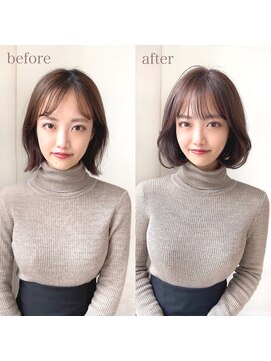 ミラリー トウキョウ(Mirareee Tokyo) 20代30代40代◎エギョモリ２wayバング小顔矯正立体カット