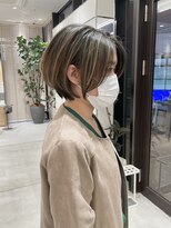 ステアケース 武蔵小杉店(stair:case)&nbsp;オリーブベージュ脱白髪染めハイライト武蔵小杉