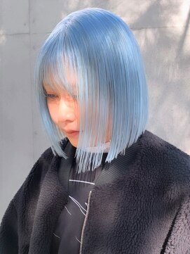 ベレーザ 渋谷(BELEZA) 6外国人風カラーブルーサファイアバイカラータンバルモリボブ