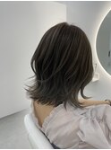 オリーブベージュレイヤーカット/ダブルカラー/髪質改善/