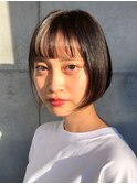 【デザインカット】スリークボブ×インナーカラー