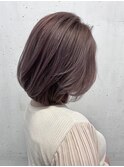 ◎大人可愛い◎顔まわりレイヤーボブ×ピンクラベンダー