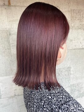 ビスクヘアデザイン(bisq hair design) ピンクブラウン　艶髪　髪質改善　韓国風　顔まわり　顔周り