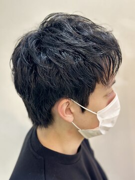 インタークロス 大人男性メンズカットニュアンスセンターパートナチュラル