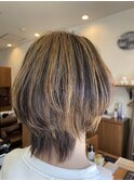 バレイヤージュハイライトカラー