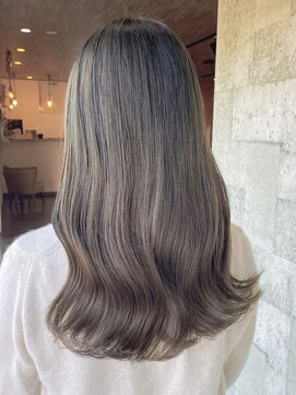ミルヘアデザイン(mil hair design) ミルクティーベージュダブルカラーグレージュカラーハイライト