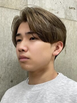 サンクプロジェクト(cinq PROJECT) メンズブリーチカラーシースルーマッシュ韓国風センターパート