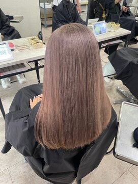 アジールヘア 所沢プロペ通り店(agir hair) ミルクティーグレージュワンレン小顔ケアブリーチ所沢練馬韓国