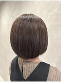 襟足すっきりボブ＋今季おすすめモーヴカラー