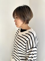 リノア 鵠沼海岸(LINOA)&nbsp;デザインカラー/レイヤーカット/ウェットヘア/オリーブベージュ