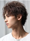 波巻ツイストスパイラル/センターパート/波打パーマ