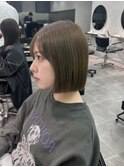 韓国ヘア/タッセルボブ/オリーブベージュ【白井愛海】
