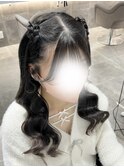編みあげハーフツイン