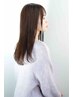 顔周り縮毛矯正+前髪カット　￥7700 