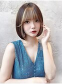 ボブ 髪質改善 縮毛矯正 インナーカラー