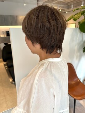 マルフェ 天王寺(marfe) 【marfe】大人ショートボブ_脱白髪染め_白髪ぼかしカラー