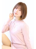 レイヤーボブ ミルクティーベージュ