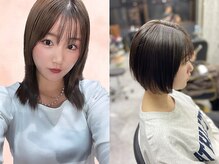 《stylist》瀧下 唯　骨格と髪質に合わせた似合わせカットで、女性らしさを魅せるショートスタイル。