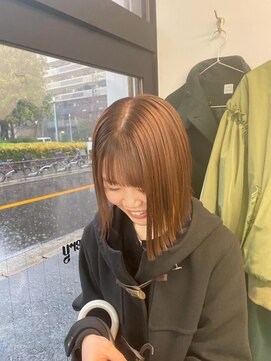 ニード(need) ミニボブ/まろやかベージュ/髪質改善酸性ストレート/20代