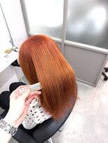 アレンヘアー 梅田店(ALLEN hair)&nbsp;ハイトーンオレンジ/ケアブリーチ/髪質改善カラー