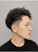 ツイストスパイラル×ホワイトメッシュ｜男前ヘア