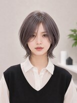 エイチエムヘアーホーム 池袋2号店(H M hair home)&nbsp;ダークパープル/ショートボブ/ハッシュレイヤーボブ/前髪/韓国