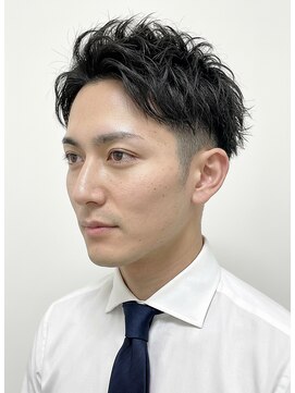 ヨシザワインク ハコザキ 水天宮前 日本橋人形町(YOSHIZAWA Inc.HAKOZAKI) フェザーパーマ×清潔感ビジネスショート/似合わせカット