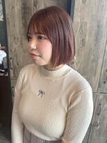 ヘアーループセラデザインワークス(Hair ruup Sela design works)&nbsp;チェリーピンクのインナーボブ