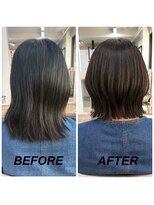 ヘアーアートシフォン 池袋西口店(Hair art chiffon)&nbsp;ダークパープル/ナチュラルショート/白髪ぼかし/縮毛矯正/池袋