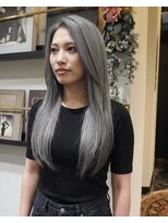 グッドフェローズ キタホリエ(GoodFellas kitahorie) 透明感抜群!グレージュロングレイヤーハイトーンブリーチ艶感