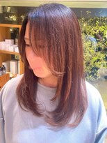 ナチュラル ヘアーデザイニング(Natural hair designing) 大人っぽ可愛い/やわらかブラウン/小顔レイヤーで軽やかセミディ