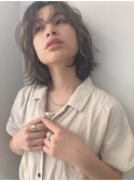 伸ばしかけ前髪 ボブのニュアンスパーマ