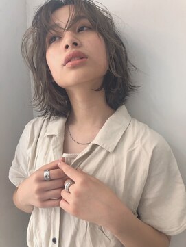 ソイ 下北沢(soi) 伸ばしかけ前髪 ボブのニュアンスパーマ