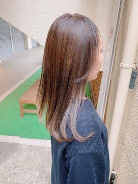 シェル 国分寺(shell) ダブルバング☆ストレートでつくる抜け感アッシュベージュ